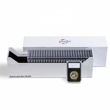 Lighthouse Intercept Shield Graded Coin Slab Box Hold 25 Certified PCGS NGC Row