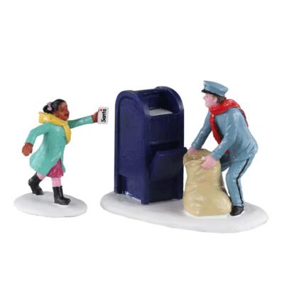 Lemax 2020 Just In Time General Products #02944 Little Girl Run Mailbox Mailman