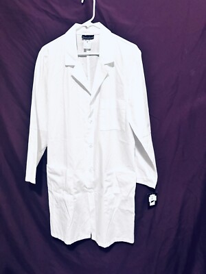 Cherokee Scrubs Unisex 33'' Lab Coat Style 1346 White Free Shipping M  New