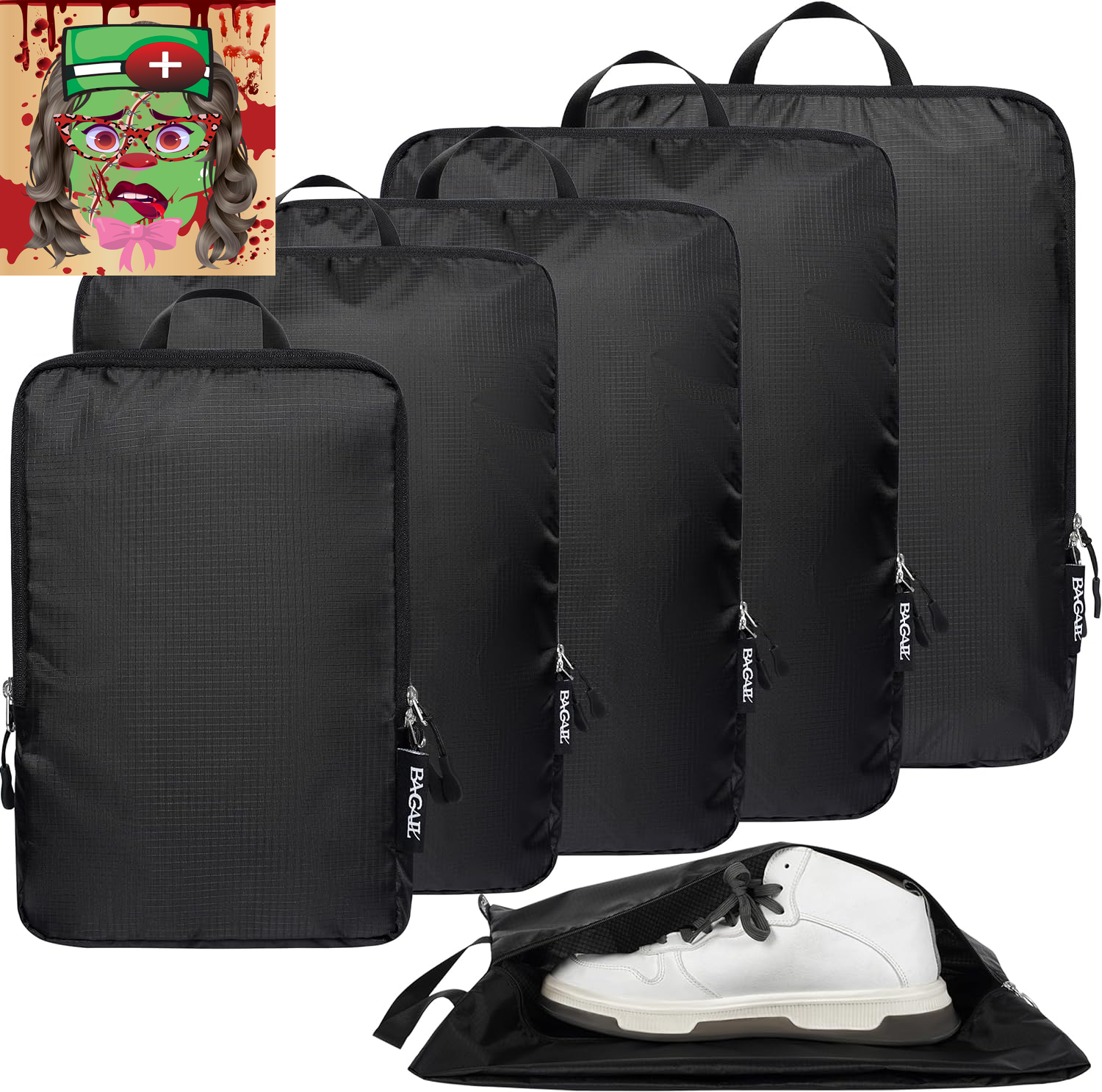 4 Set/6 Set Ultralight Compression Packing Cubes Packing Organizer for Travel Ac