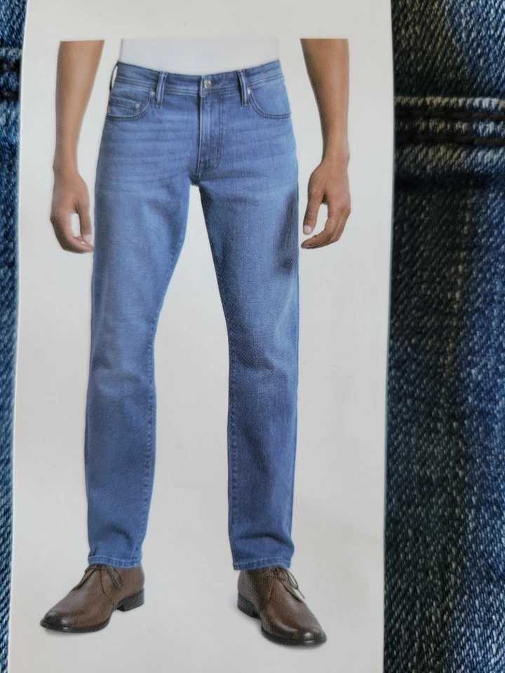 Mens Chaps Jeans Slim Straight New Wave Wash 38W 30L - Image 2 of 2