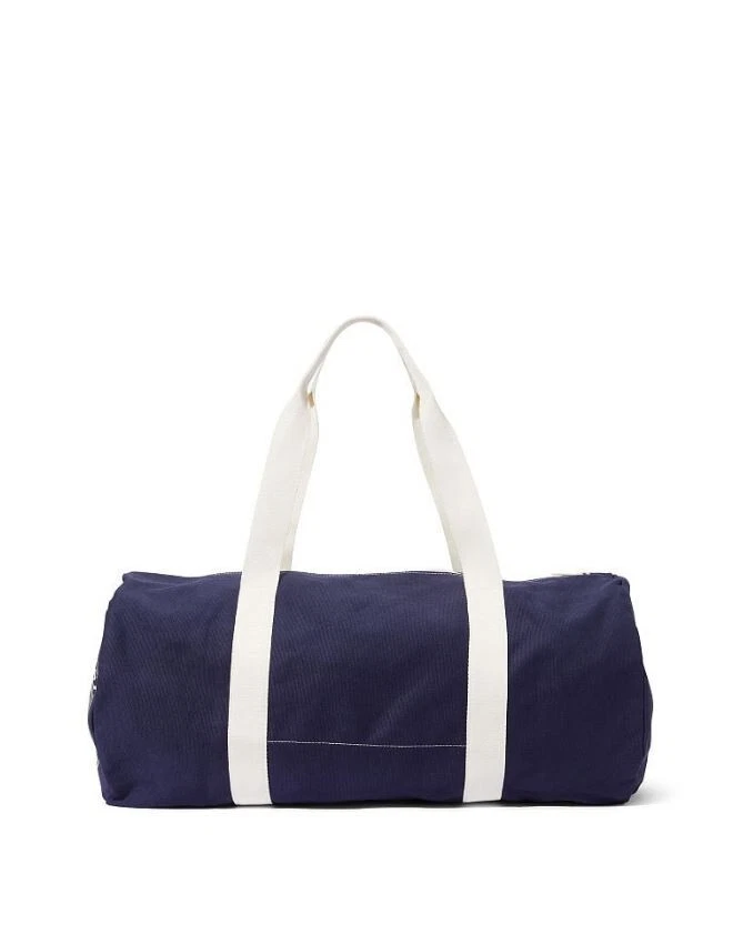 NUEVO Victoria's Secret LOVE PINK Bolso de Mano de Lona Gimnasio Grande para Pasar la Noche Azul Foto 4 de 4