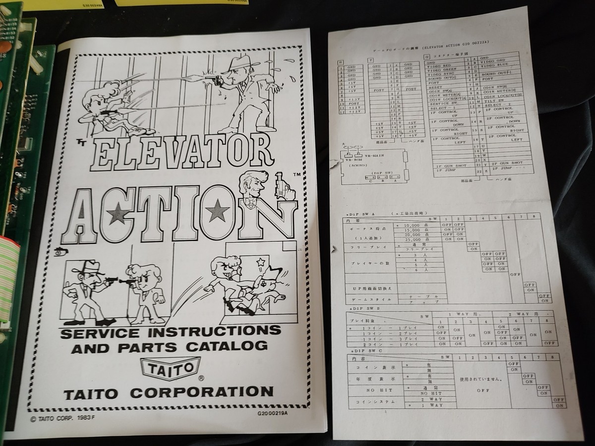 ELEVATOR ACTION TAITO SNK JAMMA Arcade Game PCB system Board ELEVATOR ACTION TAITO SNK JAMMA Arcade Game PCB system Board