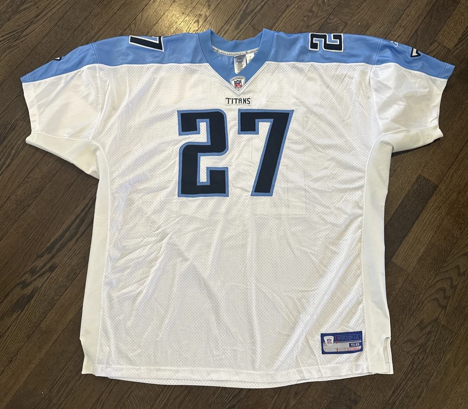 Camiseta Tennesee Titans Eddie George para hombre 58 3XL blanca Reebok Foto 2 de 4