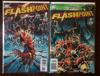 2011 FLASHPOINT #1 & #2 LOT! KEY! 1st Full Appearance of Batman (Thomas Wayne)!