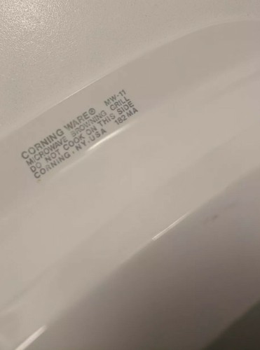 Corning Ware Microwave Browning Grill Rectangle Serving Plate MW-11 MAR2020 - Picture 2 of 10