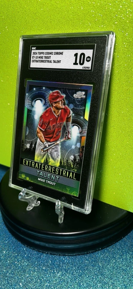 Mike Trout 2024 Cosmic Chrome ET-10 Extraterrestrial Talent SGC Mint 10 🔥 🥵  - Image 3 of 4