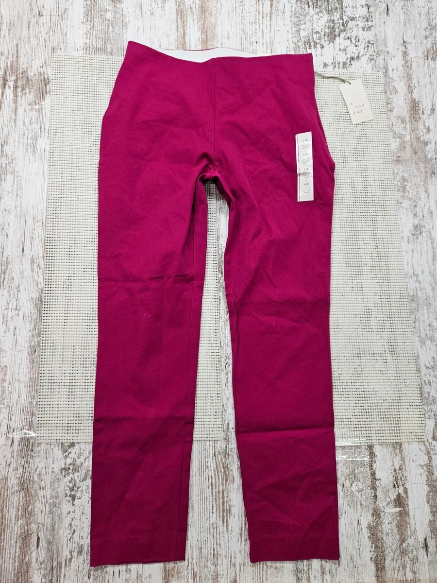 A New Day Women's High-Rise Skinny Ankle Side Zip Pants Size 4 Pink