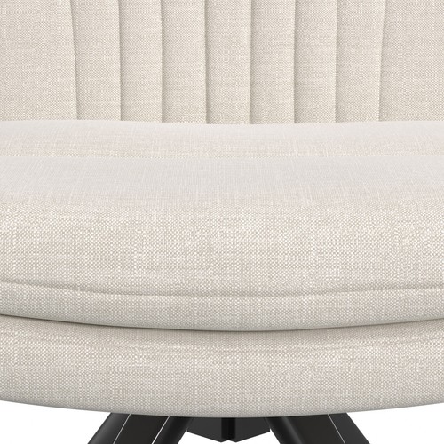 Armless Office Desk Chair w/Wide Linen Fabric Seat Computer Desk Chair Bedroom - Picture 12 of 19