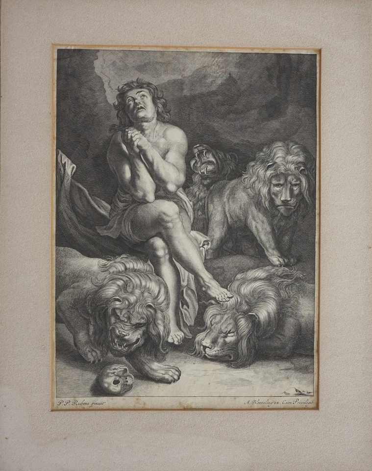 Daniel in der Löwengrube Abraham Blooteling 1640 Rubens - Bild 4 von 4