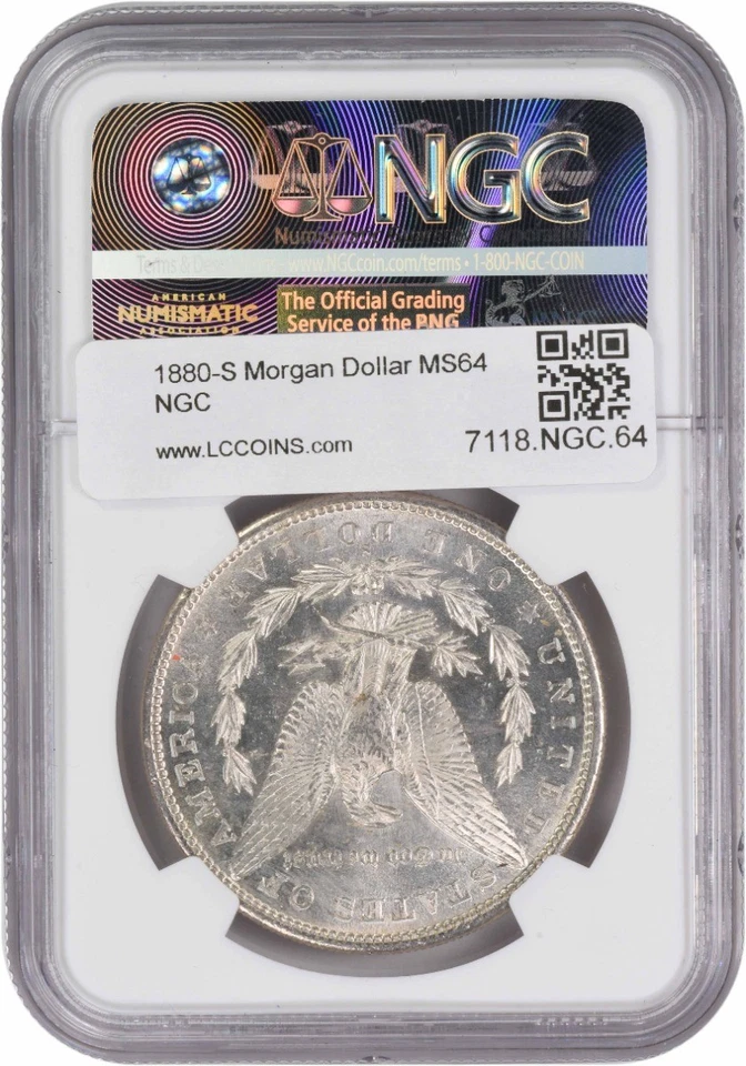 1880-S Morgan Silver Dollar MS64 NGC - Image 2 of 2
