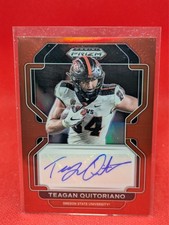 Teagan Quitoriano Auto /199 Red Prizm 2023 Prizm Draft Picks Autograph RA-TQU