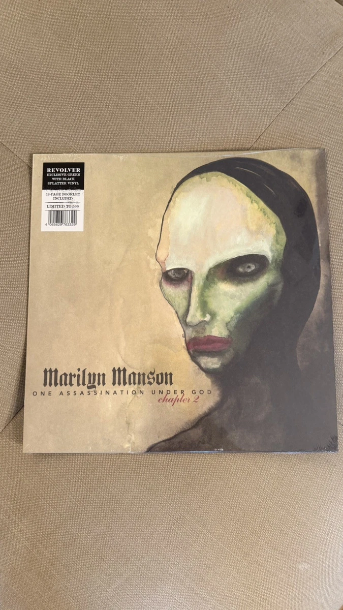 Marilyn Manson One Assassination Under God LP | Green w/ Black Splatter Vinyl