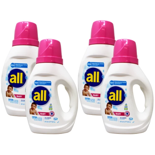 All Liquid Laundry Detergent, Gentle for Baby, 24 Loads, 30 fl oz - 4 Pack
Opens in a new window or