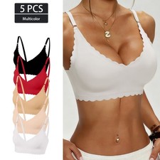 5Pcs Women Seamless Jelly Bras Push Up No Wire Women Bra Comfort with Support