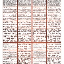 Small Letter Stencils for Painting - 36 Pack Alphabet Letter and Number Templ...