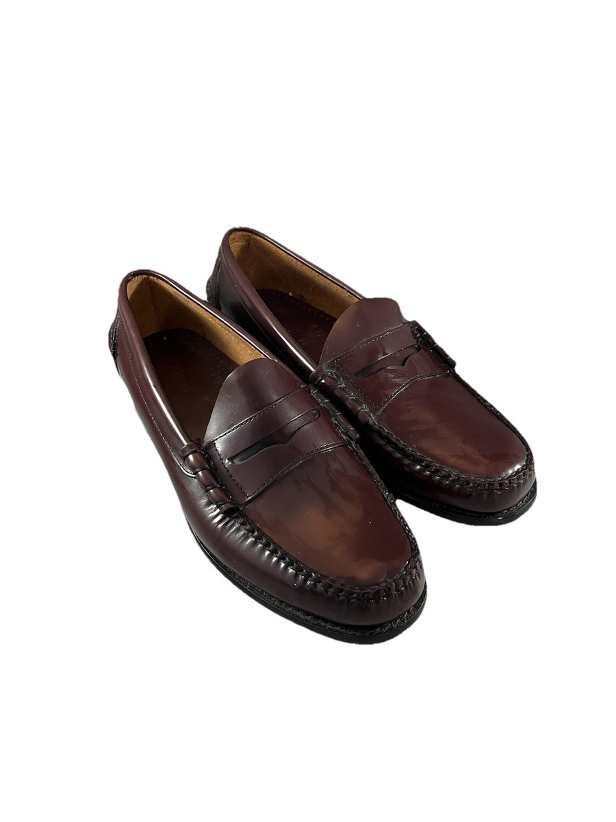 LL Bean Penny Loafer Slip-on Shoes size 11 EE LL Bean Burgundy Tassel Leather Penny Loafers Mens Dress  main image 4
