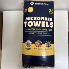 Member's Mark 16 X 16 Microfiber Towels, 36 Count yellow