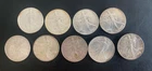 American Silver Eagle $1 Dollar Lot of 9 .999 Fine Coins Lot #76