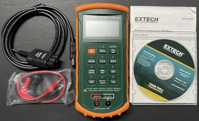 Extech Passive Component LCR Meter 380193 W/ Leads Cable Software New Open Box