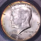 1968 D Kennedy Half Dollar PCGS MS65, Toned, FREE SHIPPING
