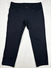 Lululemon ABC Pants Mens 38x30 Black Warpstreme Slim Tapered Chino Athleisure