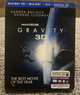 Gravity (3D Blu-ray)  Used Good Condition  3d Blu Ray  + Regular Blu Ray