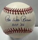 Pee Wee Reese autographed official National League baseball w/ HOF '84 Beckett