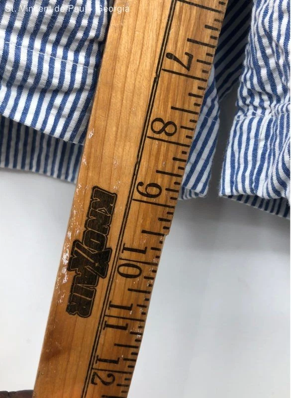 Cutter & Buck Blue Pinstripe 100% Cotton Regular Fit Seersucker Chino Shorts 36 - Image 3 of 4