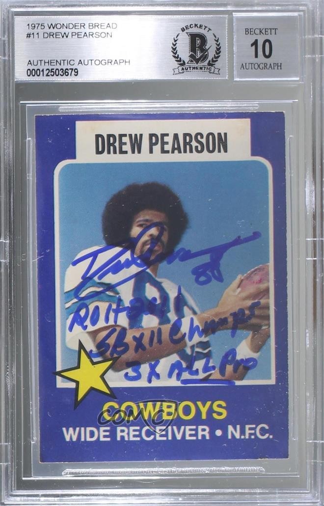 1975 Topps Wonder Bread All-Star Series Drew Pearson #11 Rookie RC HOF ow6