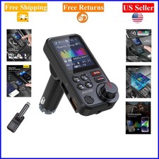 Bluetooth Car Adapter with 1.8" Screen, QC3.0 Fast Charger, Hands-Free