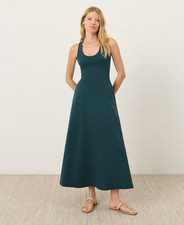 PACT Organic Fit & Flare Open Back Maxi Dress...