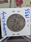 1935 D  Walking Liberty Silver Half Dollar 50c 90%