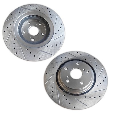 Pair 328mm Front DRILLED Brake Rotors For 2011- 2019 Toyota Highlander Sienna US