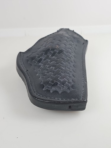 Vintage Safariland 29 Colt D.B Revolver Holster RH OWB Black Leather Basketweave - Picture 8 of 12
