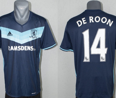 Middlesbrough De Roon Jersey 2016/2017 Away Football Soccer Mens Shirt Size M