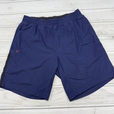 Rhone Shorts Mens Medium Blue Lined Athletic Training Gym Running 8.5"