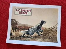 L C Smith Gun Advertising Hunting Dog  