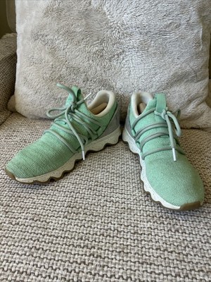SOREL Kinetic Lace Up Knit Athletic Shoe Mint Green Women s Size US 8.5