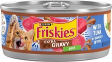 Purina Wet Cat Food Pate Extra Gravy W/ Tuna Pack of 24 5.5 oz. Cans 3.90 per gallon