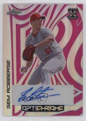 2023 Leaf Eclectic Optichrome Pink Prismatic 6/7 Sem Robberse #O-SR1 Auto s5q