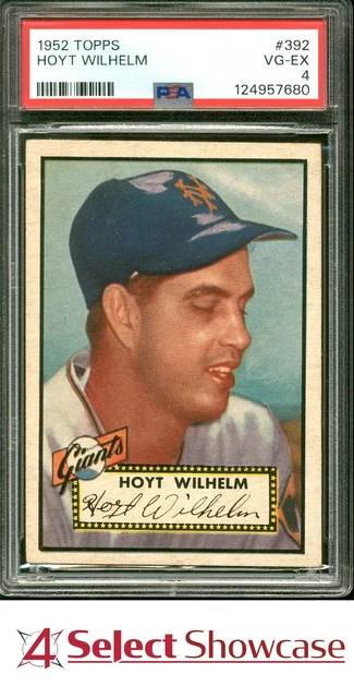 1952 TOPPS #392 HOYT WILHELM RC ROOKIE GIANTS HOF PSA 4