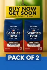 Seattle’s Best Post Alley Dark Roast Ground Coffee 12oz – 2 Pack 100% Arabica 6.77 per pound