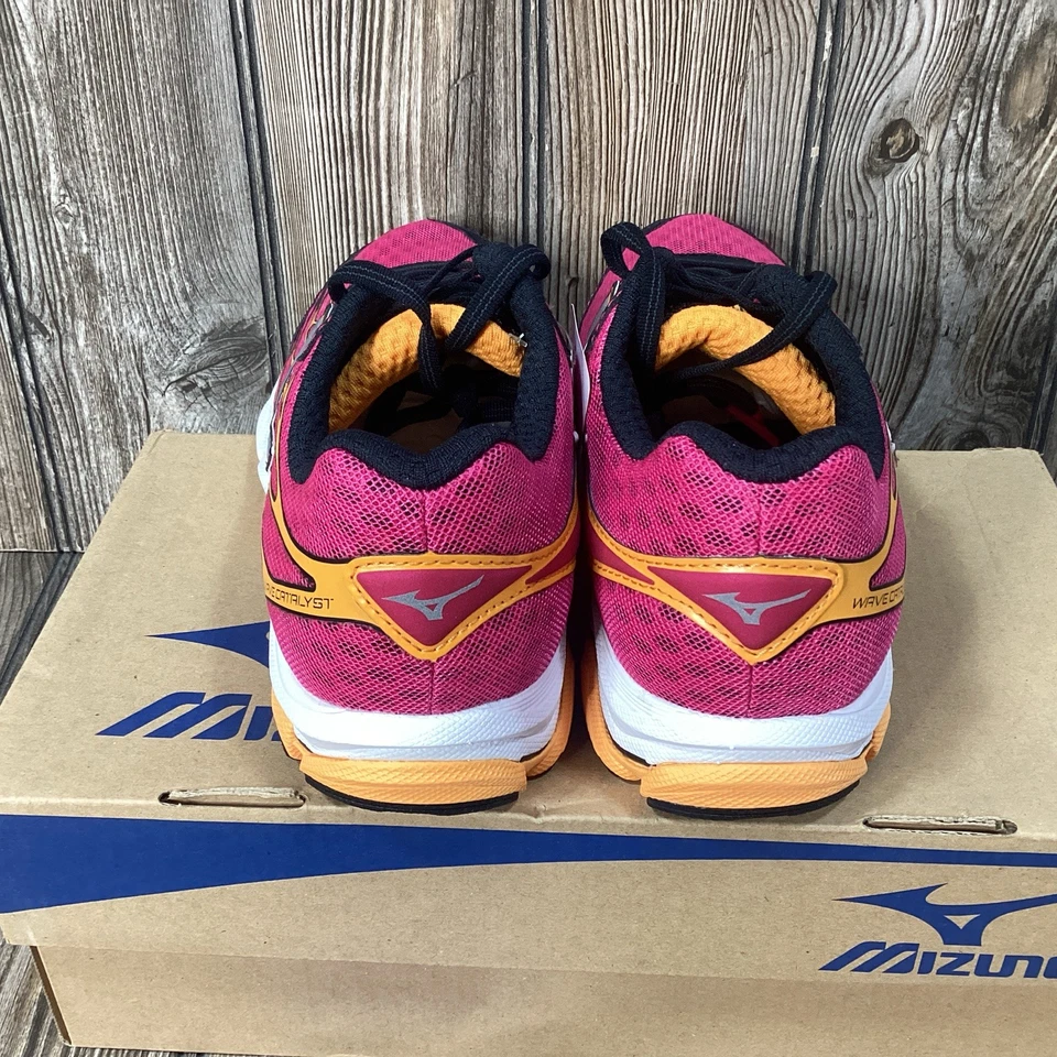 Mizuno Wave Catalyst Purple/Silver/Orange Womens 6.5 US Running Shoes J1GD16303 - Image 4 of 4