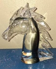 Large 12 Inch Hand Blown Murano Art Glass Horse Head Rook Sculpture –  Vintage