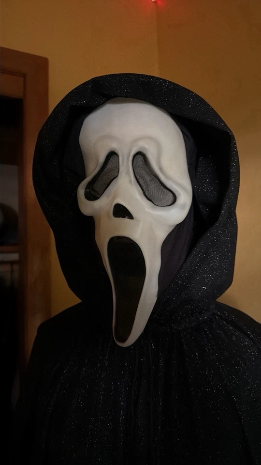 Scream Mid 90’s Splotch Scream Style Ghostface Mask Paper Floppy Thin & Cotton - Image 2 of 4