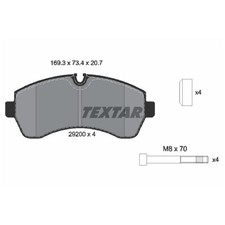 Satz Bremsbeläge Bremsklötze vorne für Mercedes Sprinter B906 B907 4-T | 4065