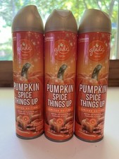 Glade Pumpkin Spice Things Up Air Freshener Spray 8oz Lot of 3 Limited Edition