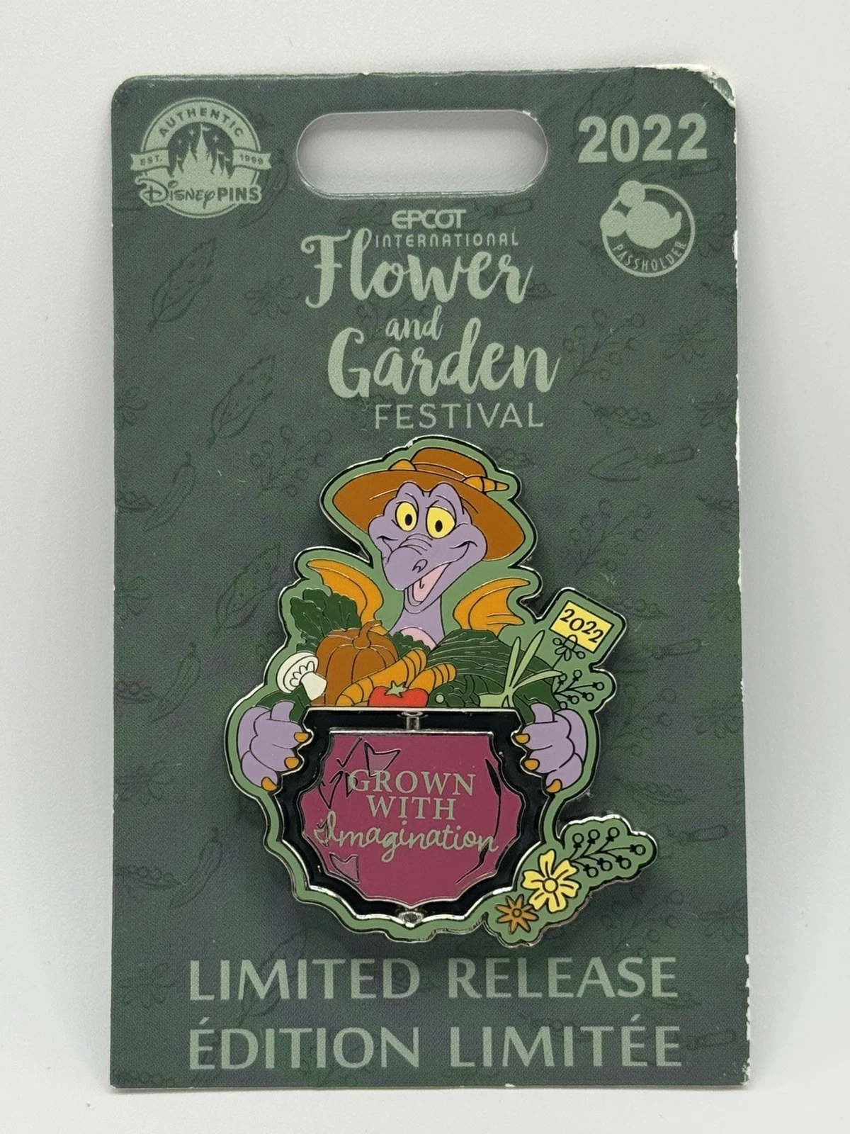 Disney World - Epcot Flower & Garden Festival 2022 - Figment Spinner LR Pin WDW