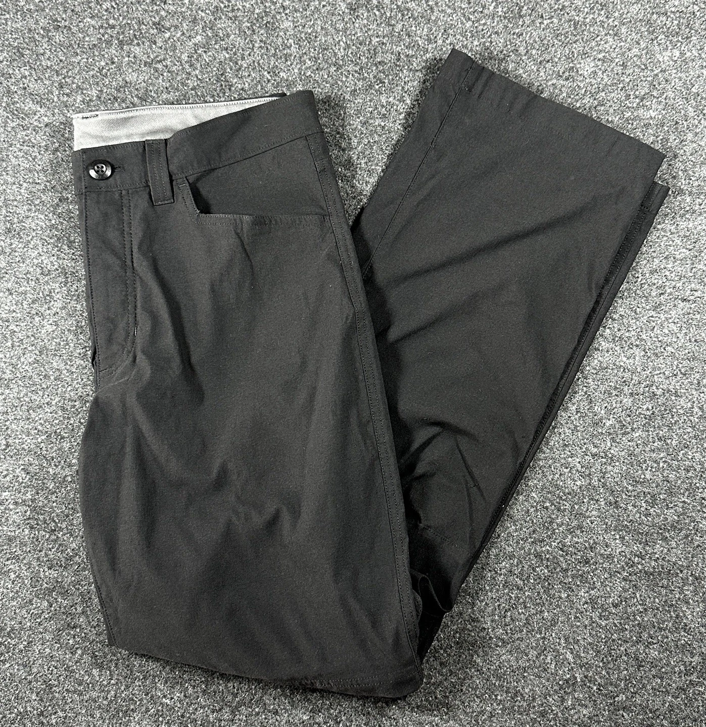 Eddie Bauer Mens 32x30 Black Convertible Tech Pants Travel Outdoor Hiking Fish